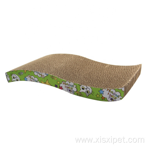 Funny Corrugated Cardboard Cat Scratcher With Free Catnip